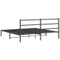 vidaXL Estructura de cama con cabecero metal negro 183x213 cm vidaXL Estructura de cama con cabecero metal negro 183x213 cm