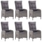 vidaXL Juego de comedor de jardín de 7 piezas gris vidaXL Juego de comedor de jardín de 7 piezas gris