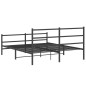 vidaXL Estructura de cama con cabecero y estribo metal negro 150x200cm