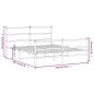 vidaXL Estructura de cama con cabecero y estribo metal negro 150x200cm