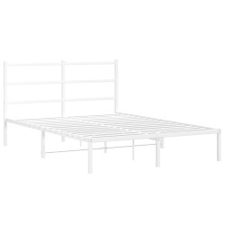 vidaXL Estructura de cama con cabecero metal blanca 140x200 cm