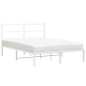 vidaXL Estructura de cama con cabecero metal blanca 140x200 cm vidaXL Estructura de cama con cabecero metal blanca 140x200 cm