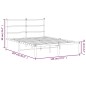 vidaXL Estructura de cama con cabecero metal blanca 140x200 cm vidaXL Estructura de cama con cabecero metal blanca 140x200 cm