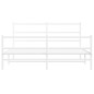 vidaXL Estructura cama metal con cabecero y estribo blanco 150x200 cm vidaXL Estructura cama metal con cabecero y estribo blanco 150x200 cm
