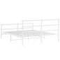 vidaXL Estructura cama metal con cabecero y estribo blanco 150x200 cm vidaXL Estructura cama metal con cabecero y estribo blanco 150x200 cm