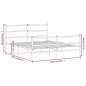 vidaXL Estructura cama metal con cabecero y estribo blanco 150x200 cm vidaXL Estructura cama metal con cabecero y estribo blanco 150x200 cm