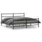 vidaXL Estructura de cama con cabecero y estribo metal negro 180x200cm vidaXL Estructura de cama con cabecero y estribo metal negro 180x200cm