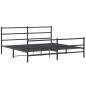 vidaXL Estructura de cama con cabecero y estribo metal negro 180x200cm vidaXL Estructura de cama con cabecero y estribo metal negro 180x200cm