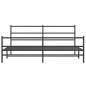 vidaXL Estructura de cama con cabecero y estribo metal negro 180x200cm vidaXL Estructura de cama con cabecero y estribo metal negro 180x200cm