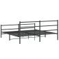 vidaXL Estructura de cama con cabecero y estribo metal negro 180x200cm vidaXL Estructura de cama con cabecero y estribo metal negro 180x200cm