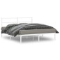 vidaXL Estructura de cama con cabecero metal blanca 160x200 cm vidaXL Estructura de cama con cabecero metal blanca 160x200 cm