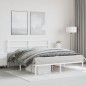 vidaXL Estructura de cama con cabecero metal blanca 160x200 cm vidaXL Estructura de cama con cabecero metal blanca 160x200 cm
