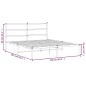 vidaXL Estructura de cama con cabecero metal blanca 160x200 cm vidaXL Estructura de cama con cabecero metal blanca 160x200 cm