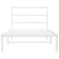 vidaXL Estructura de cama de metal con cabecero blanco 100x190 cm vidaXL Estructura de cama de metal con cabecero blanco 100x190 cm