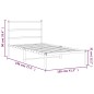 vidaXL Estructura de cama de metal con cabecero blanco 100x190 cm vidaXL Estructura de cama de metal con cabecero blanco 100x190 cm