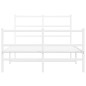 vidaXL Estructura cama metal con cabecero y estribo blanco 120x190 cm vidaXL Estructura cama metal con cabecero y estribo blanco 120x190 cm