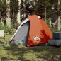 vidaXL Tienda de campaña 2 personas tafetán 185T gris y naranja