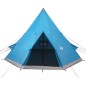 vidaXL Tienda de campaña 4 personas tafetán 185T azul 367x367x259 cm vidaXL Tienda de campaña 4 personas tafetán 185T azul 367x367x259 cm
