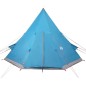 vidaXL Tienda de campaña 4 personas tafetán 185T azul 367x367x259 cm vidaXL Tienda de campaña 4 personas tafetán 185T azul 367x367x259 cm
