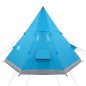 vidaXL Tienda de campaña 4 personas tafetán 185T azul 367x367x259 cm vidaXL Tienda de campaña 4 personas tafetán 185T azul 367x367x259 cm