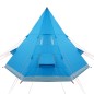 vidaXL Tienda de campaña 4 personas tafetán 185T azul 367x367x259 cm vidaXL Tienda de campaña 4 personas tafetán 185T azul 367x367x259 cm