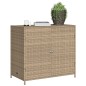 vidaXL Armario de almacenaje de jardín ratán PE beige 83x45x76 cm vidaXL Armario de almacenaje de jardín ratán PE beige 83x45x76 cm