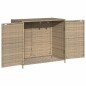 vidaXL Armario de almacenaje de jardín ratán PE beige 83x45x76 cm vidaXL Armario de almacenaje de jardín ratán PE beige 83x45x76 cm