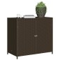 vidaXL Armario de almacenaje de jardín ratán PE marrón 83x45x76 cm vidaXL Armario de almacenaje de jardín ratán PE marrón 83x45x76 cm