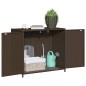vidaXL Armario de almacenaje de jardín ratán PE marrón 83x45x76 cm vidaXL Armario de almacenaje de jardín ratán PE marrón 83x45x76 cm