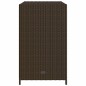 vidaXL Armario de almacenaje de jardín ratán PE marrón 83x45x76 cm vidaXL Armario de almacenaje de jardín ratán PE marrón 83x45x76 cm