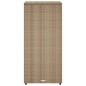vidaXL Armario de almacenaje de jardín ratán PE beige 50x55x115 cm