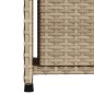 vidaXL Armario de almacenaje de jardín ratán PE beige 50x55x115 cm