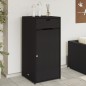 vidaXL Armario de almacenaje de jardín ratán PE negro 55x55x111 cm