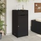 vidaXL Armario de almacenaje de jardín ratán PE negro 55x55x111 cm