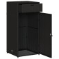 vidaXL Armario de almacenaje de jardín ratán PE negro 55x55x111 cm