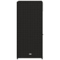 vidaXL Armario de almacenaje de jardín ratán PE negro 55x55x111 cm