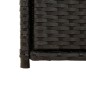 vidaXL Armario de almacenaje de jardín ratán PE negro 55x55x111 cm