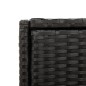 vidaXL Armario de almacenaje de jardín ratán PE negro 55x55x111 cm