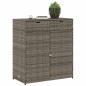 vidaXL Armario de almacenaje de jardín ratán PE gris 105x55x113 cm