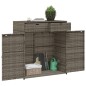 vidaXL Armario de almacenaje de jardín ratán PE gris 105x55x113 cm