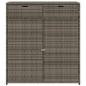 vidaXL Armario de almacenaje de jardín ratán PE gris 105x55x113 cm