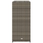 vidaXL Armario de almacenaje de jardín ratán PE gris 105x55x113 cm