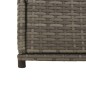 vidaXL Armario de almacenaje de jardín ratán PE gris 105x55x113 cm