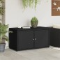 vidaXL Armario de almacenaje de jardín ratán PE negro 110x55x60,5 cm vidaXL Armario de almacenaje de jardín ratán PE negro 110x55x60,5 cm