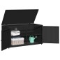 vidaXL Armario de almacenaje de jardín ratán PE negro 110x55x60,5 cm vidaXL Armario de almacenaje de jardín ratán PE negro 110x55x60,5 cm