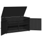vidaXL Armario de almacenaje de jardín ratán PE negro 110x55x60,5 cm vidaXL Armario de almacenaje de jardín ratán PE negro 110x55x60,5 cm