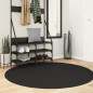 vidaXL Alfombra de pelo corto suave lavable HUARTE negro Ø 160 cm vidaXL Alfombra de pelo corto suave lavable HUARTE negro Ø 160 cm