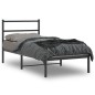 vidaXL Estructura de cama con cabecero metal negro 90x200 cm