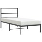 vidaXL Estructura de cama con cabecero metal negro 90x200 cm