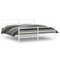 vidaXL Estructura cama metal con cabecero y estribo blanco 180x200 cm vidaXL Estructura cama metal con cabecero y estribo blanco 180x200 cm